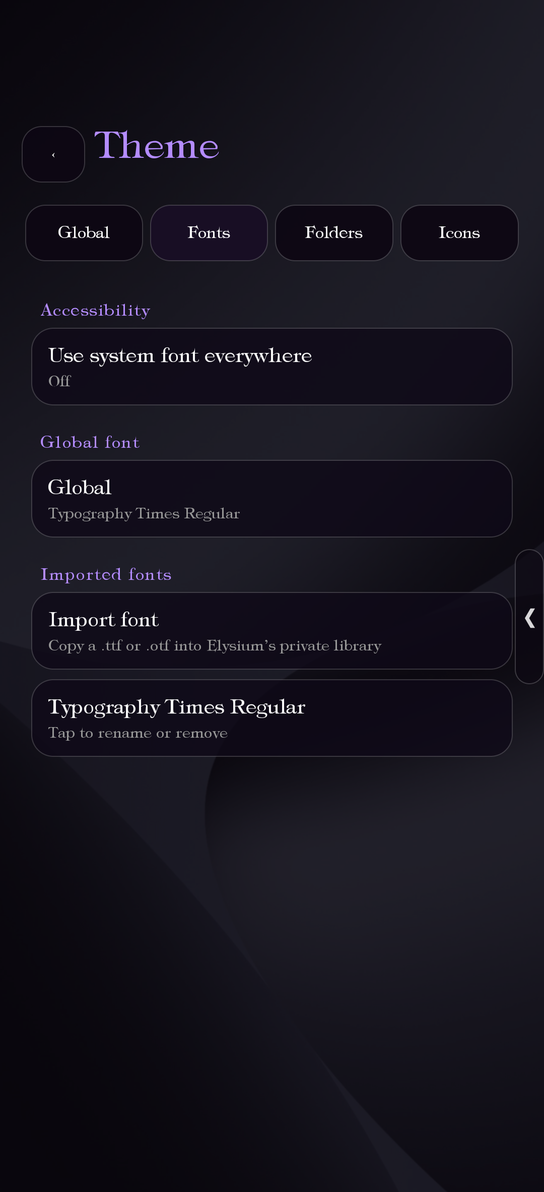 Elysium Home theme customization