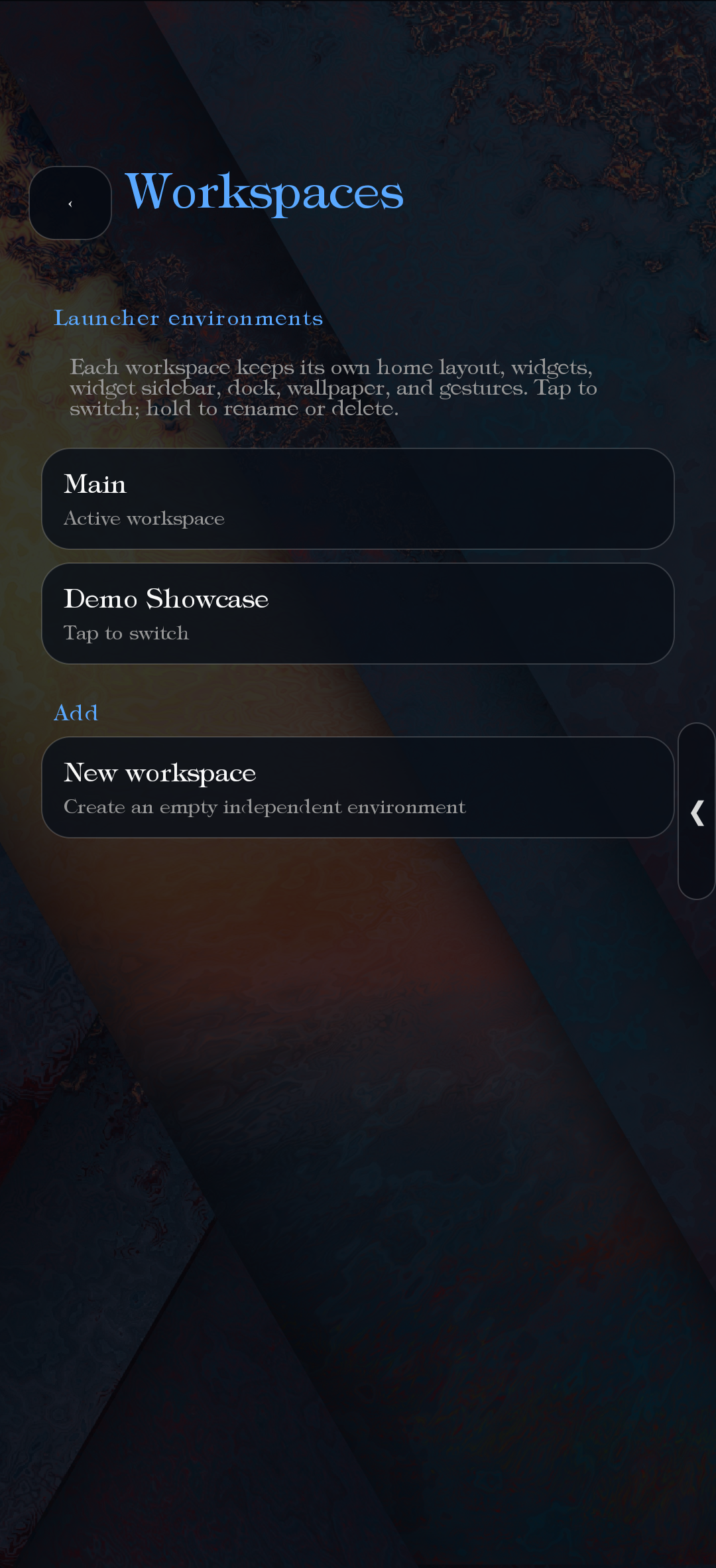 Elysium Home independent workspaces